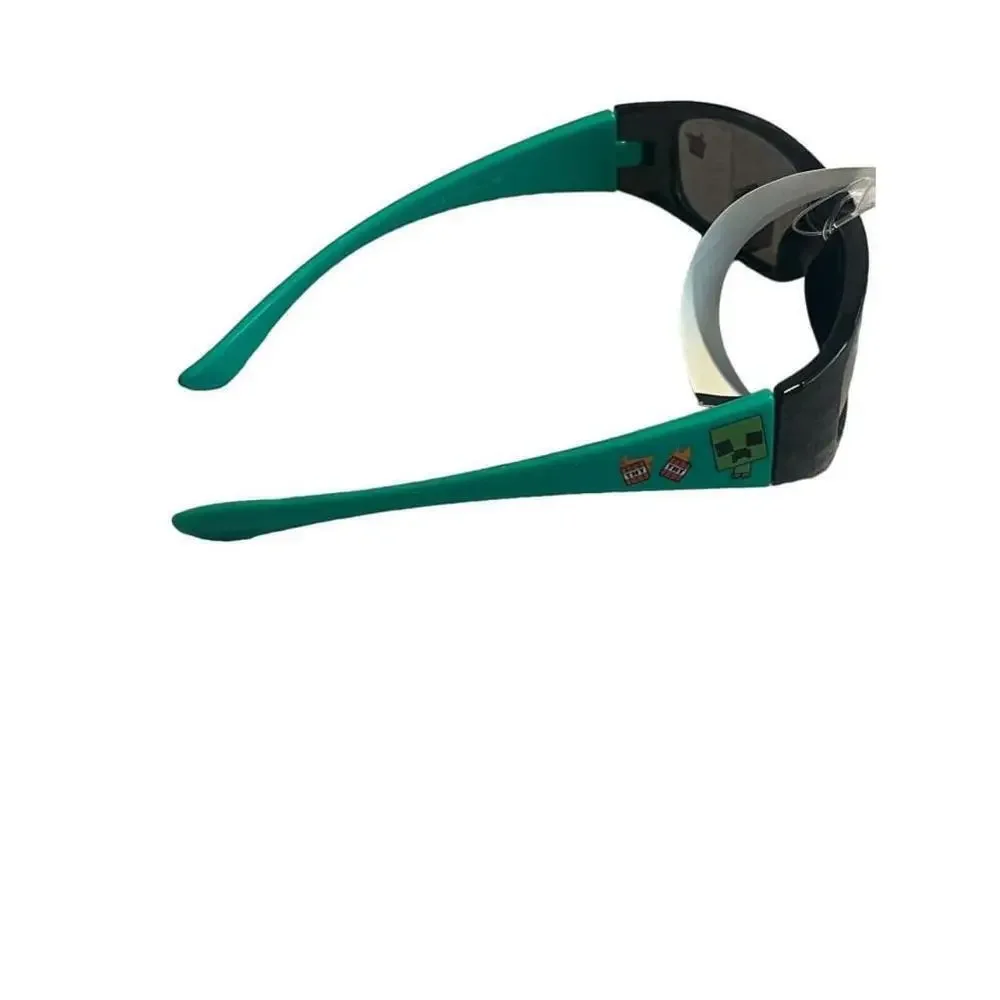 Minecraft Sunglasses and Case Set Boys Green Black Frame